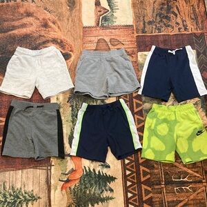 6 Kids' Shorts Set - Gray, Navy, Lime green